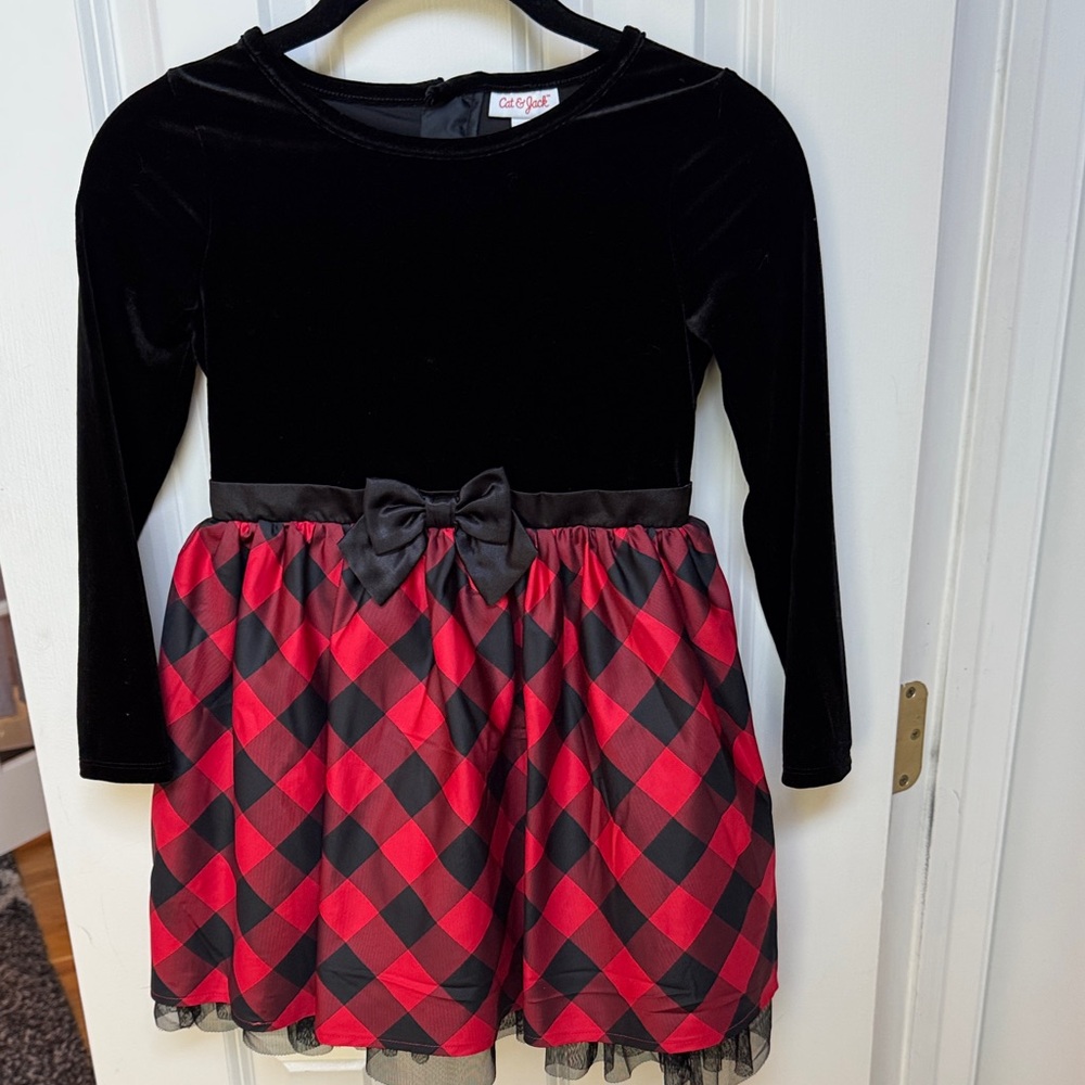 Cat & Jack Black Velvet Dress